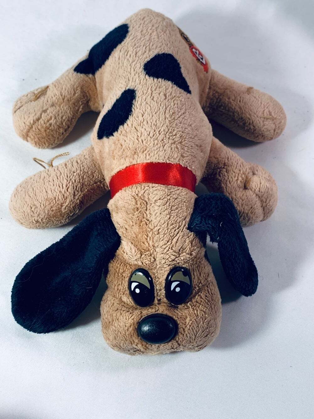 Vintage 1986 Tonka Pound Puppy Puppies Plush 7.5" Brown w/ Black Ears and Spots